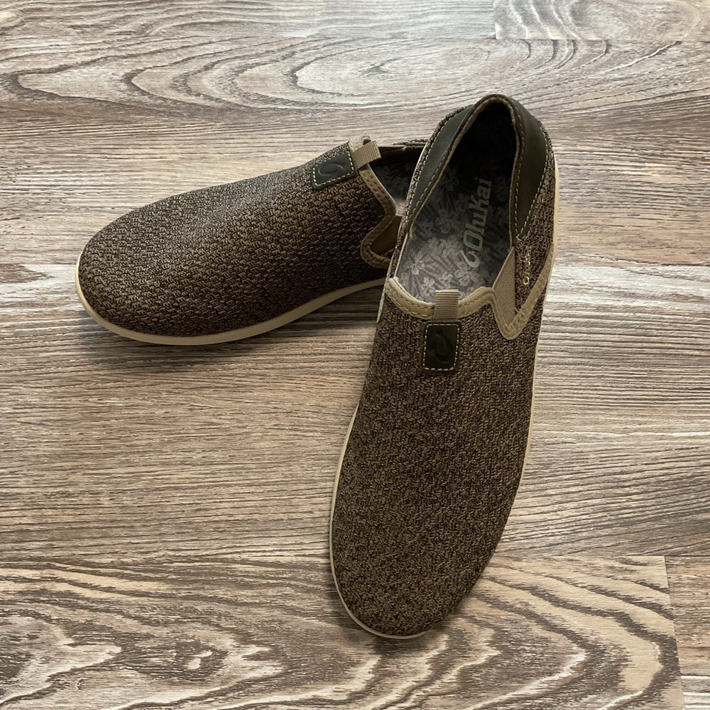 OluKai Alapa Brown Slip On Sneaker 8.5 NWOB